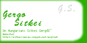 gergo sitkei business card